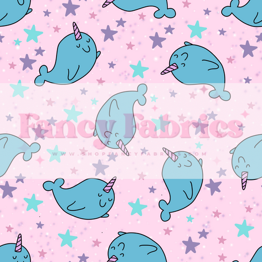 Narwhals (Pink) | PREORDER | By The Yard
