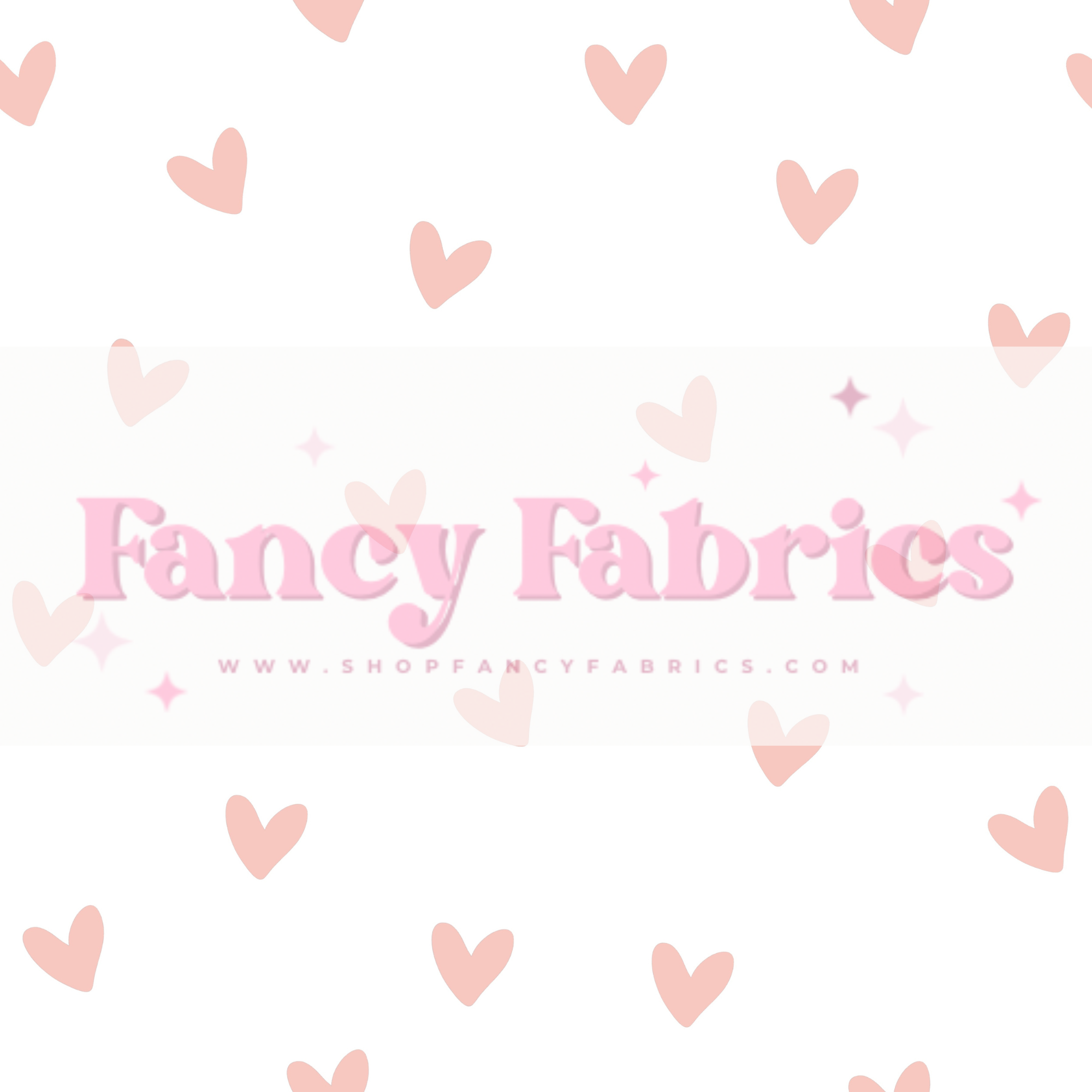 Watercolor Hearts (Pink) | PREORDER | By The Yard