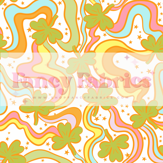 Colorful Clover Swirls | PREORDER | By The Yard