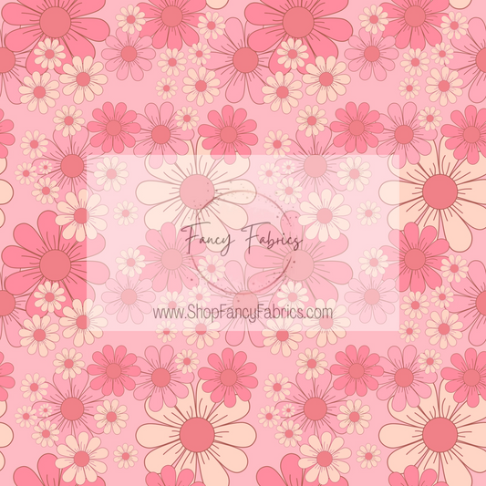 Pink Flowers | PREORDER | By The Yard