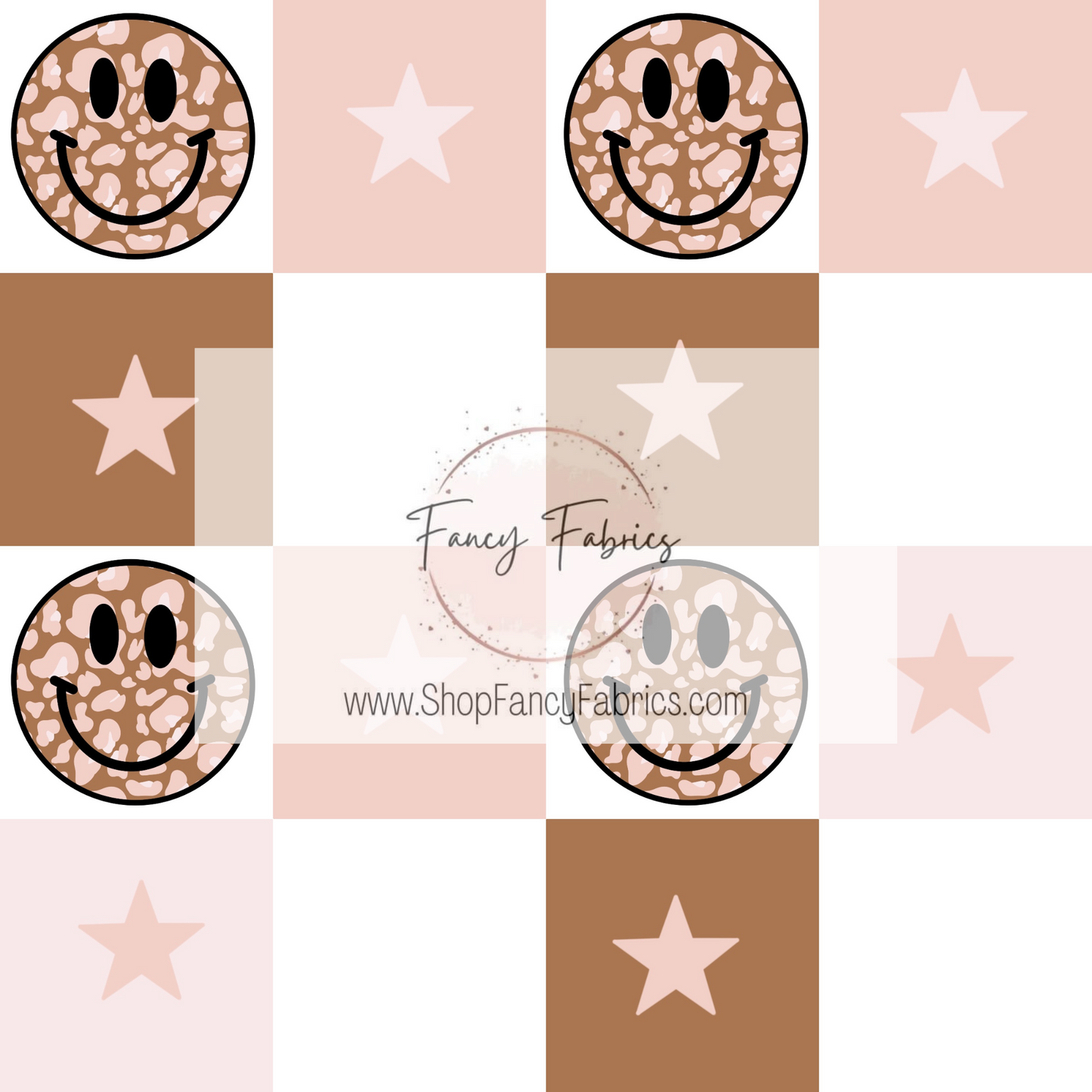 Boho Smiley Checkers | PREORDER | By The Yard