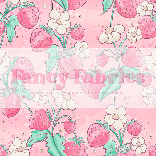Muse Bloom | Strawberry Floral (Pink) | PREORDER | By The Yard