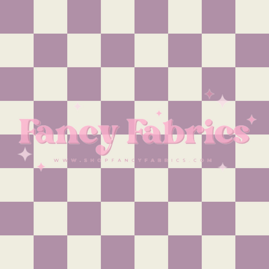 Lauren Liza Designs | Purple Checkers | PREORDER | By The Yard