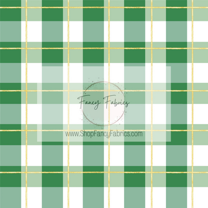 Green + Gold Plaid | PREORDER | By The Yard