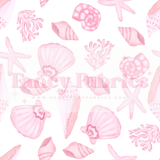 Pink Seashells | PREORDER | By The Yard