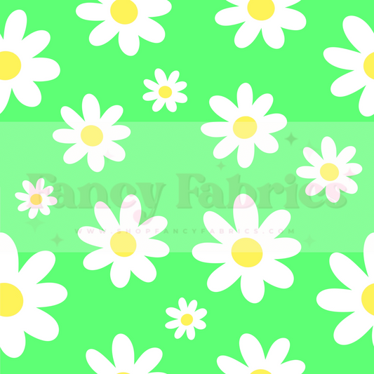 Daisies (Green) | PREORDER | By The Yard