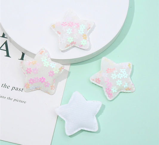 White | Sequin Stars