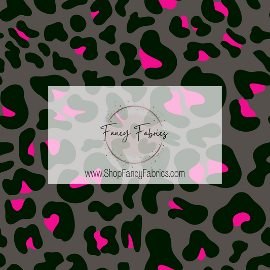 Black + Pink Leopard | PREORDER | By The Yard