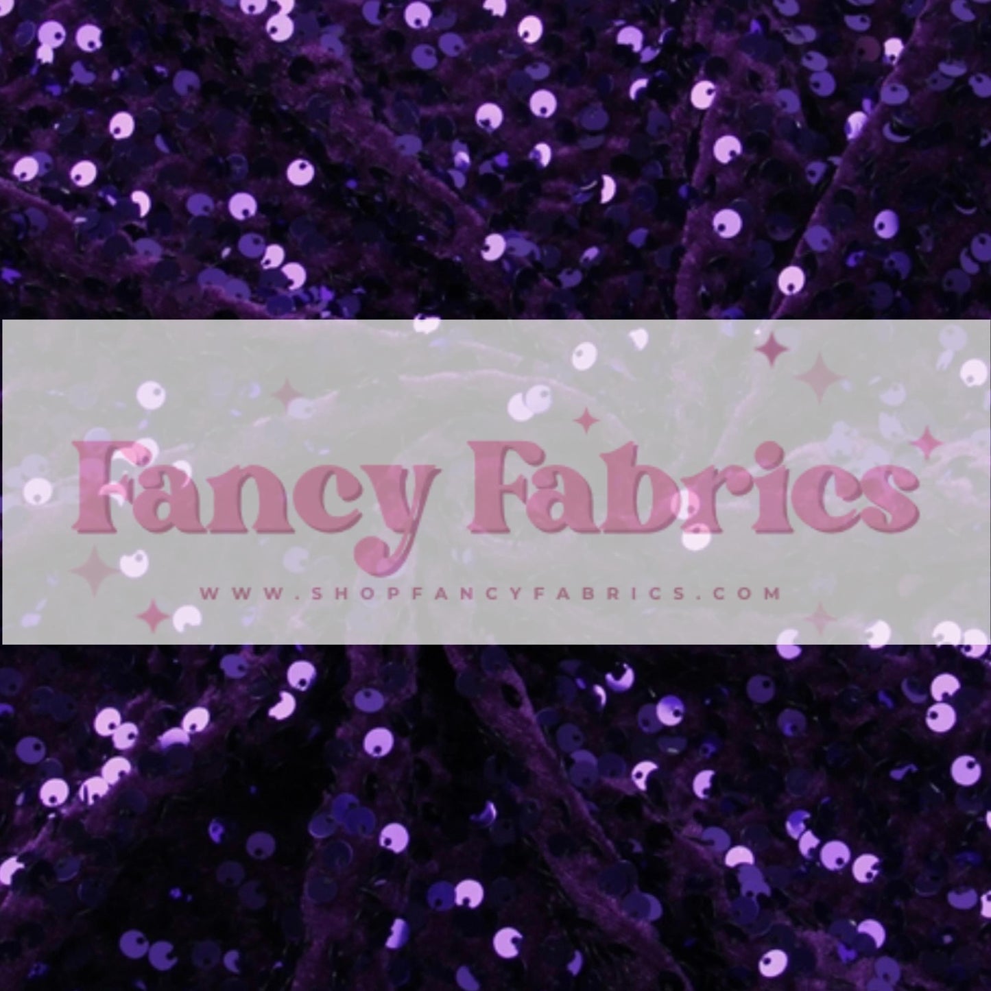 Dark Purple | Stretch Sequin Velvet | Ready To Ship