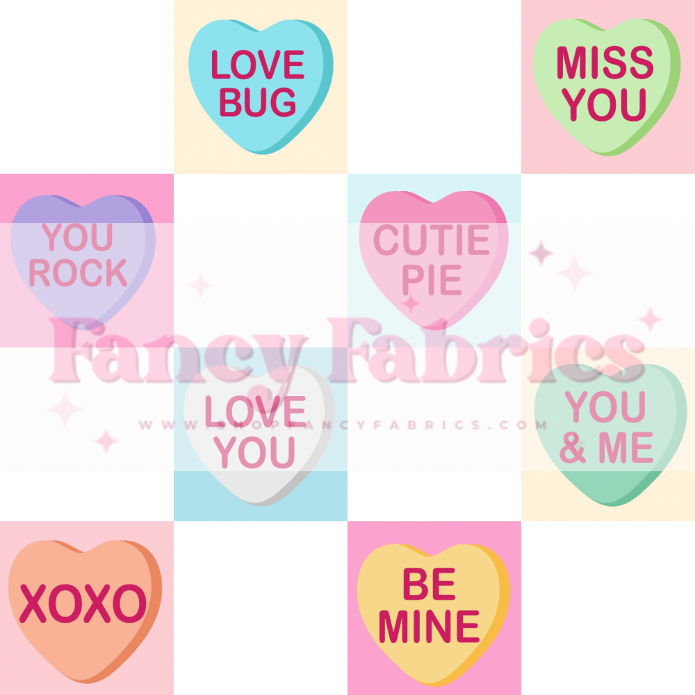 Candy Heart Checkers | PREORDER | By The Yard
