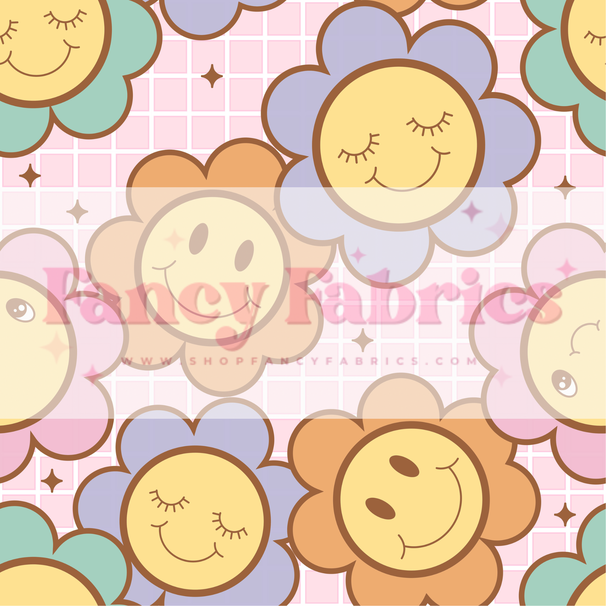 Muse Bloom | Happy Floral (Pink) | PREORDER | By The Yard