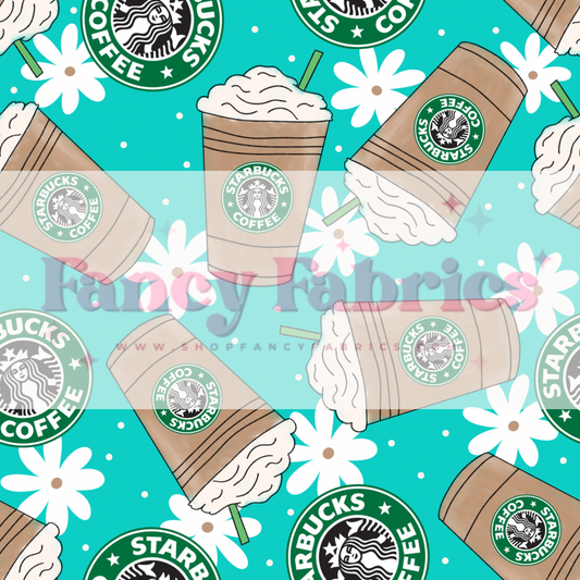 Starbs Floral (Teal) | PREORDER | By The Yard