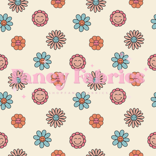Lauren Liza Designs | Smiley Floral | PREORDER | By The Yard