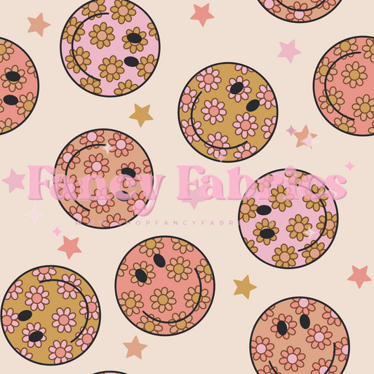 Lauren Liza Designs | Floral Smileys | PREORDER | By The Yard