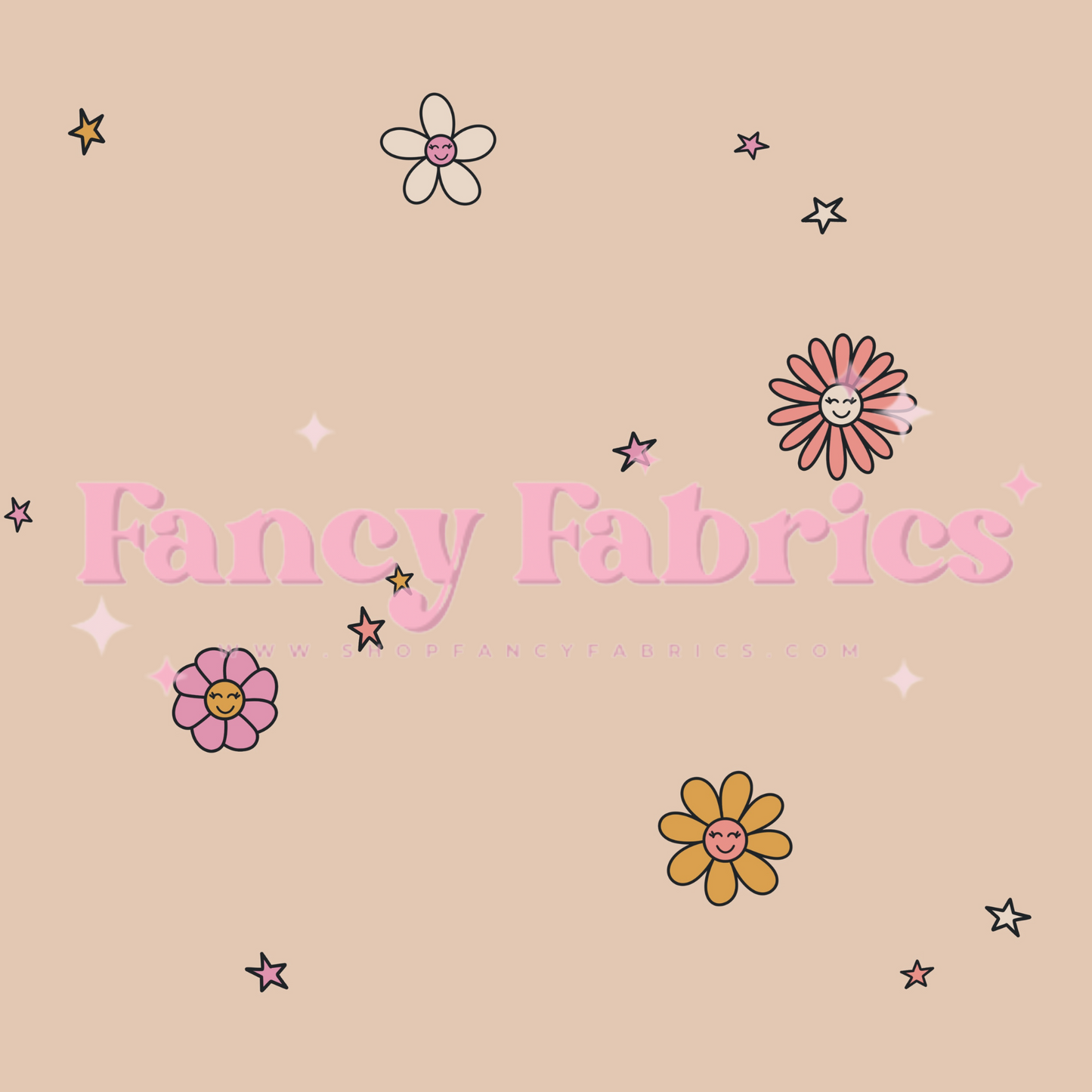 Lauren Liza Designs | Smiley Floral 2 | PREORDER | By The Yard