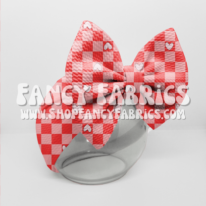 Red V-Day Checkers | PREORDER | By The Yard