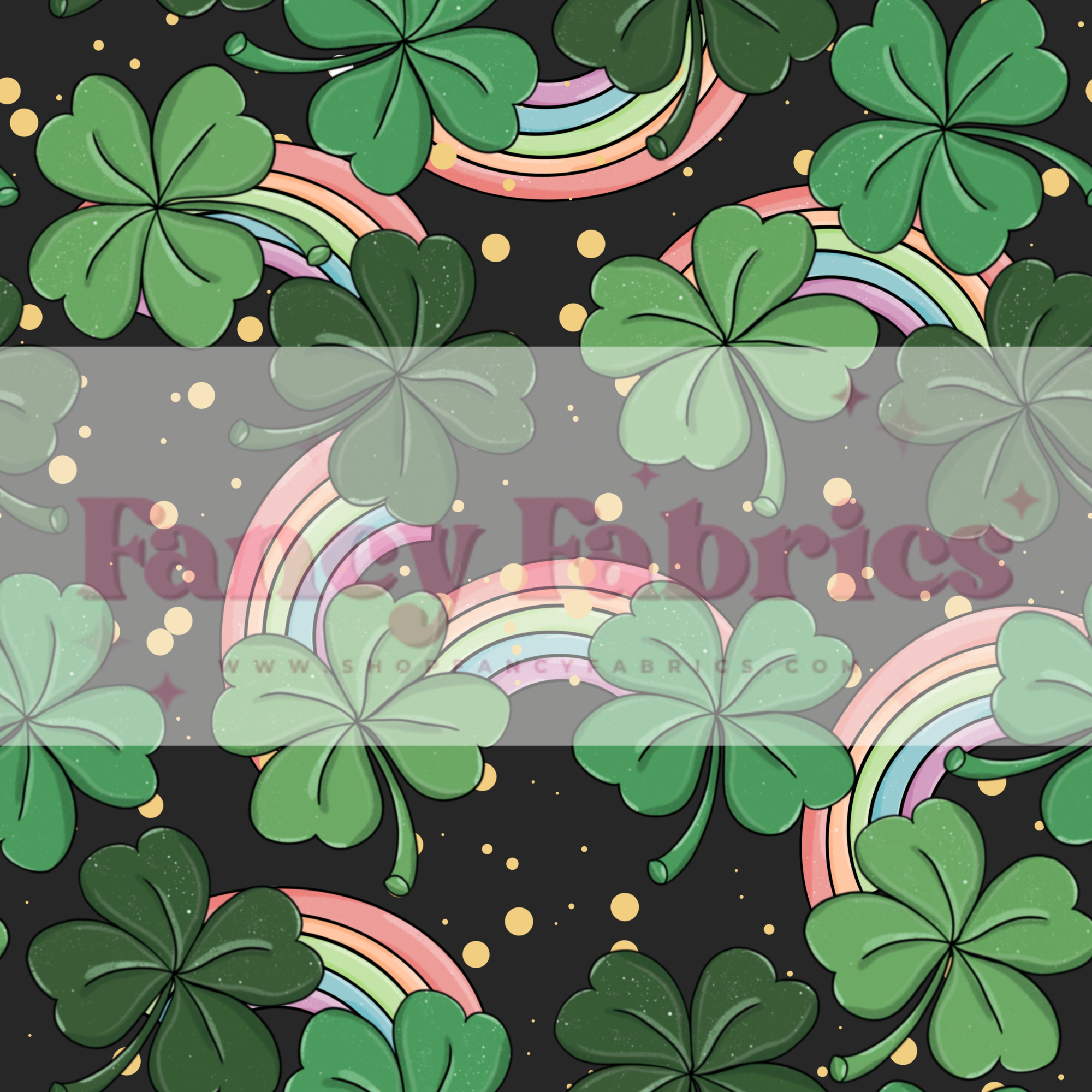 Rainbow Clovers | PREORDER | By The Yard
