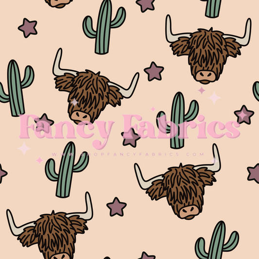 Lauren Liza Designs | Highland Cow | PREORDER | By The Yard