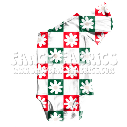 Christmas Flower Checkers | PREORDER | By The Yard