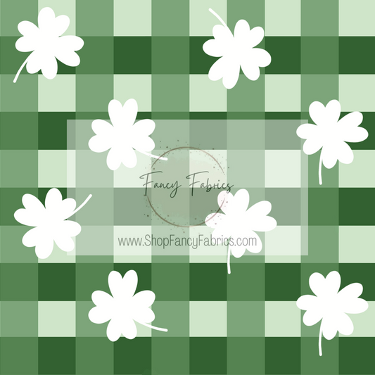 Plaid Clovers | PREORDER | By The Yard