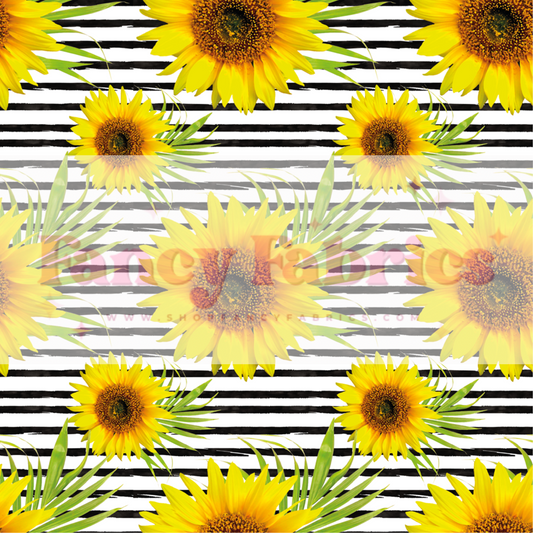 Striped Sunflowers | PREORDER | By The Yard