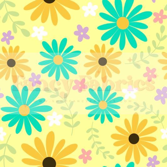 Creative Graphics | Bright Spring Floral (Yellow) | PREORDER | By The Yard