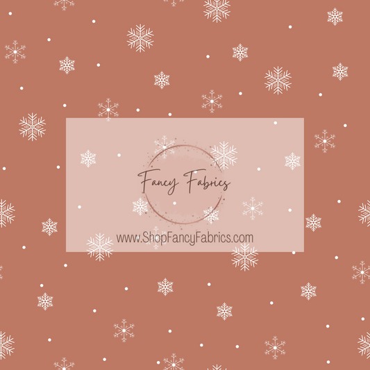 Snowflakes (Taupe) | PREORDER | By The Yard