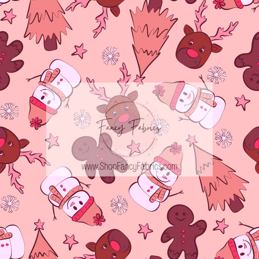 Christmas Buddies (Pink) | PREORDER | By The Yard