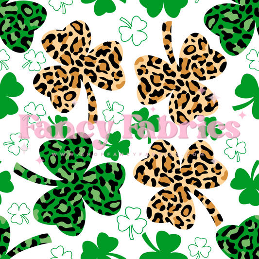 Creative Graphics | Lucky Leopard Clovers | PREORDER | By The Yard