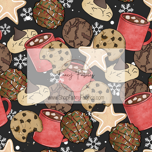 Christmas Cookies (Black) | PREORDER | By The Yard
