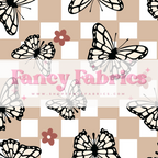 Checkered Monarchs (Tan) | PREORDER | By The Yard