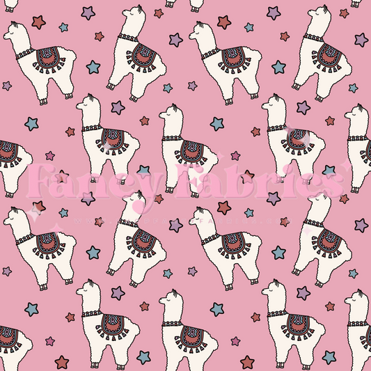 Lauren Liza Designs | Llamas Pink | PREORDER | By The Yard