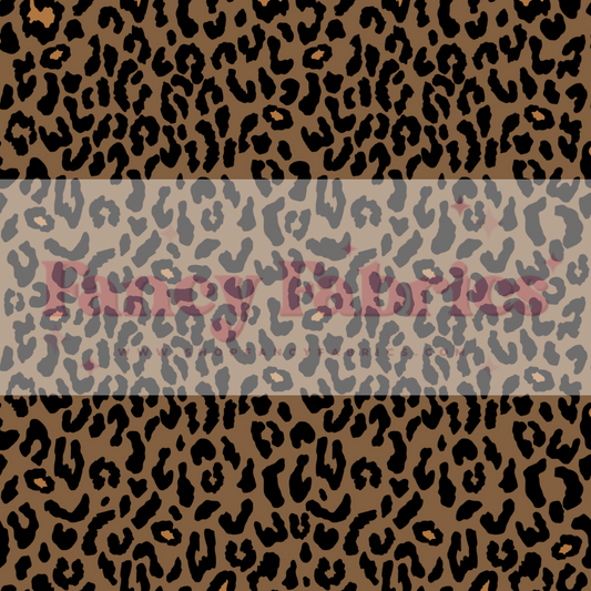 Dark Brown Leopard | PREORDER | Fabric By The Yard