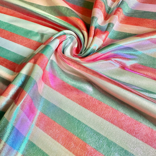 IMPERFECT | Neutral Christmas Stripes | Printed Holographic 2.0