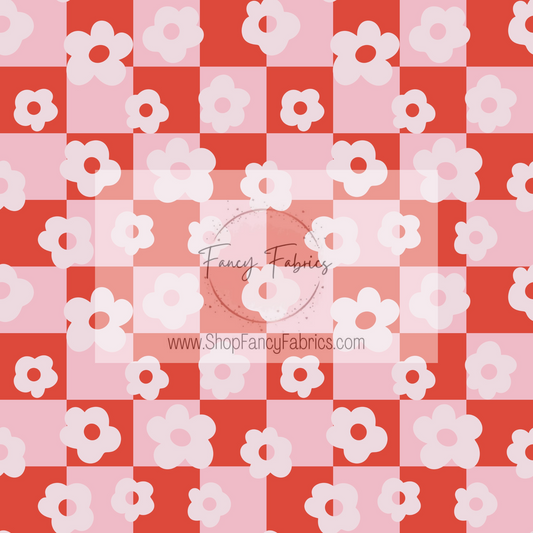 Checkered Daisies | PREORDER | By The Yard