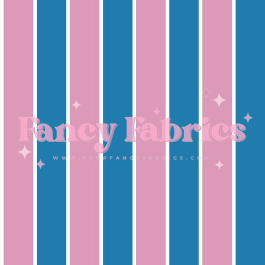 Lauren Liza Designs | Stripes Pink Blue | PREORDER | By The Yard