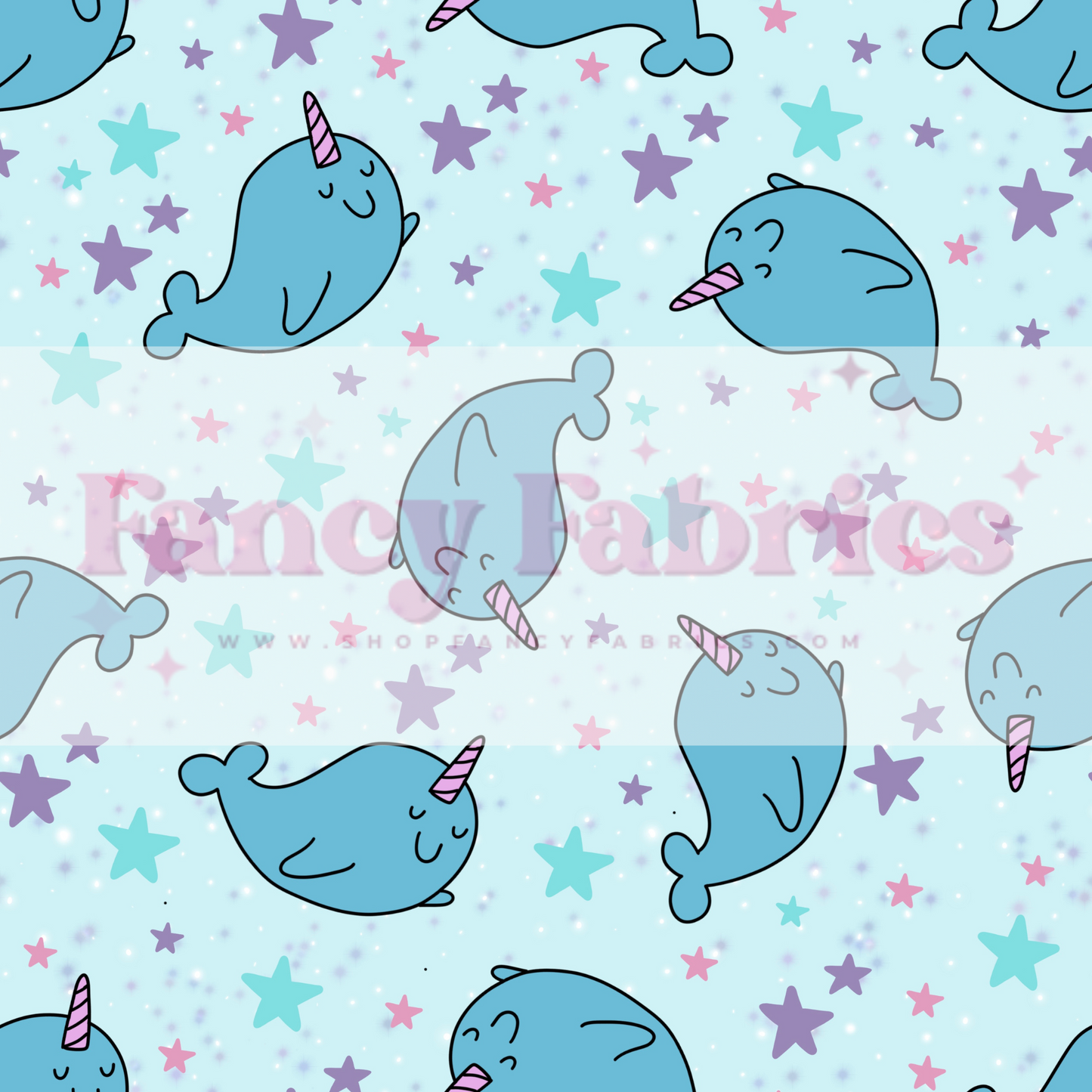 Narwhals (Blue) | PREORDER | By The Yard