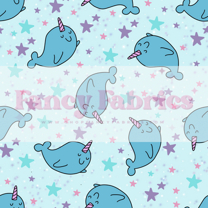 Narwhals (Blue) | PREORDER | By The Yard