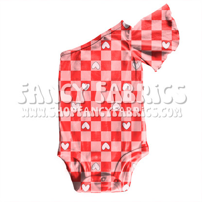 Red V-Day Checkers | PREORDER | By The Yard