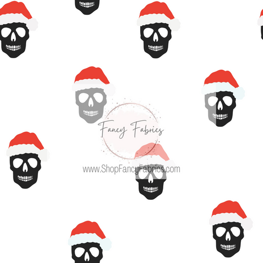 Santa Hats Skulls | PREORDER | By The Yard