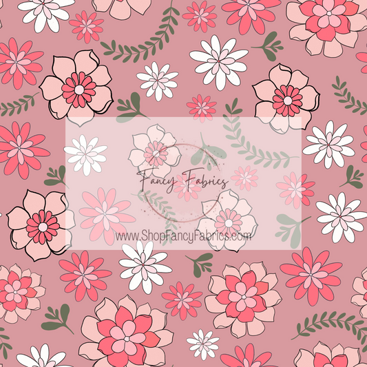 Pink Floral | PREORDER | By The Yard