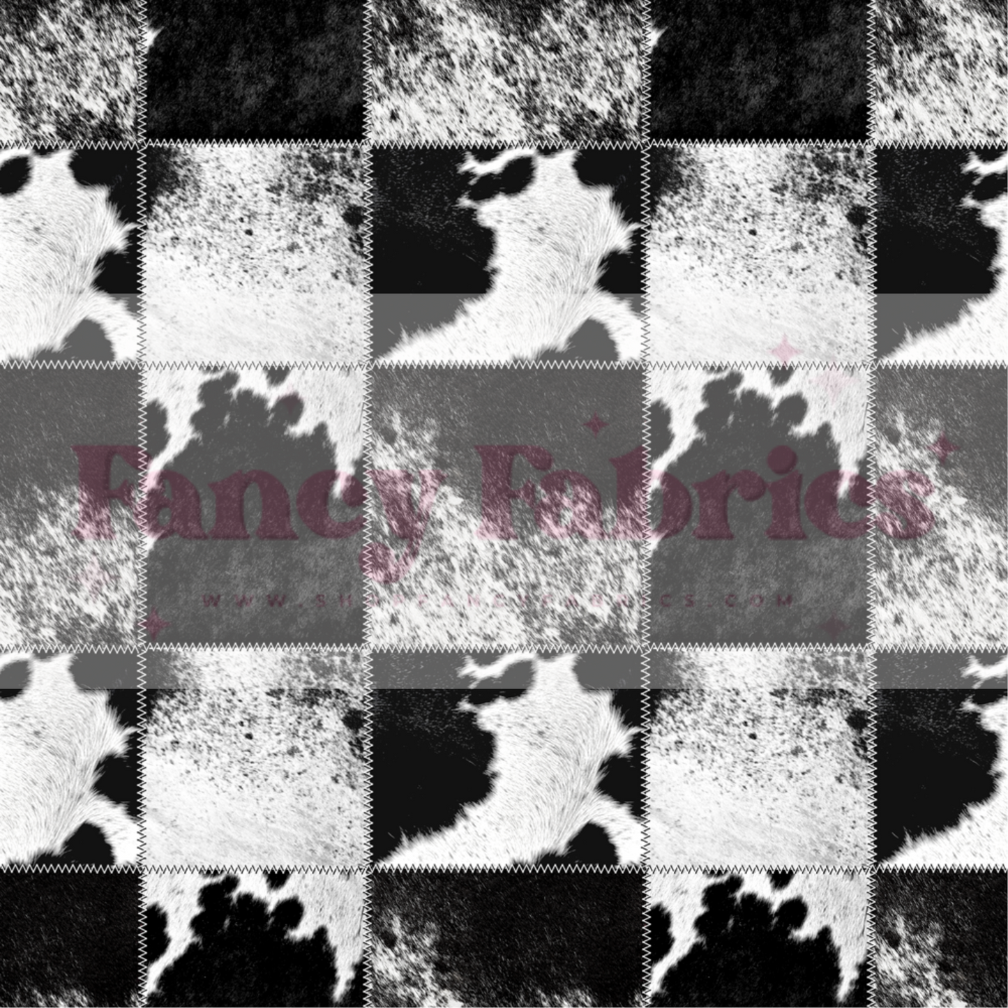 Cowhide Checkers | PREORDER | By The Yard