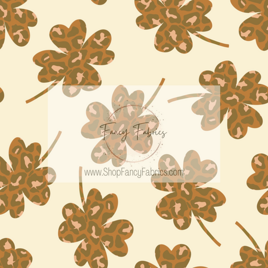 Boho Leopard Clovers | PREORDER | By The Yard