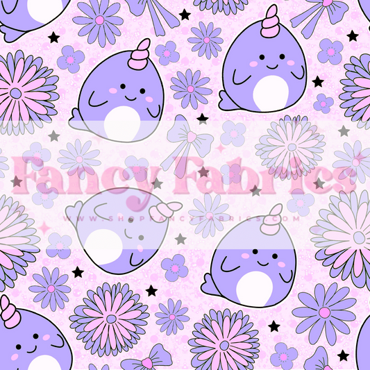 Narwhal Squish (Bright Purple) | PREORDER | By The Yard