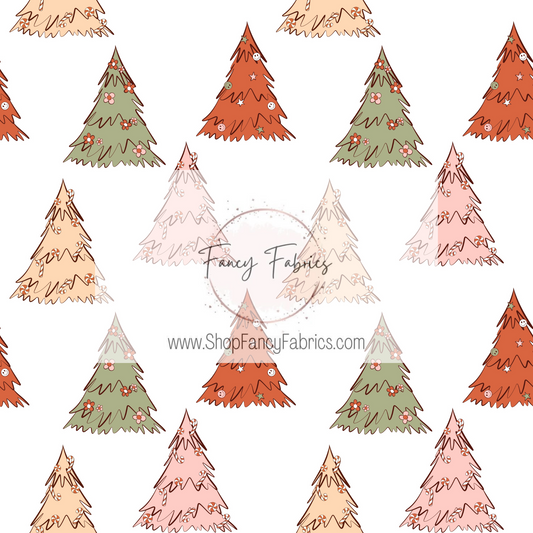 Colorful Christmas Trees | PREORDER | By The Yard