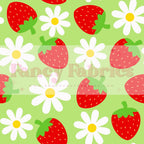 Creative Graphics | Strawberry Floral (Green) | PREORDER | By The Yard